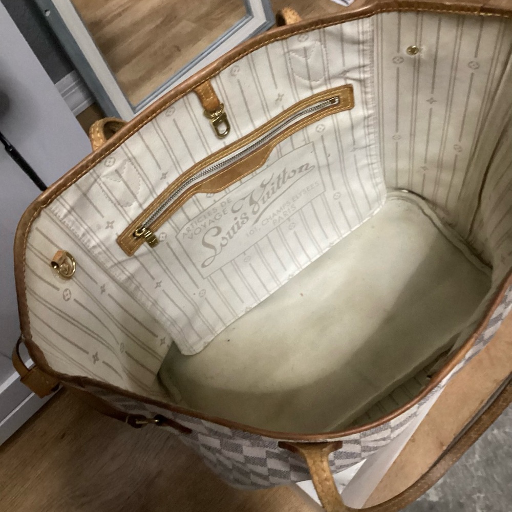 Vintage Louis Vuitton Neverful MM Damier Azur - Picture 9 of 10